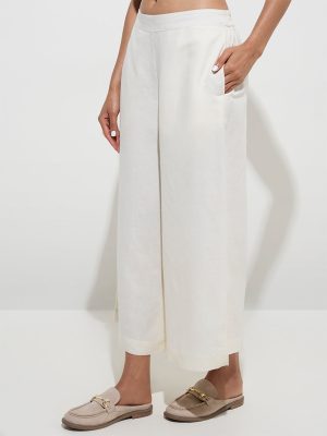 Zuba Off-White Palazzos