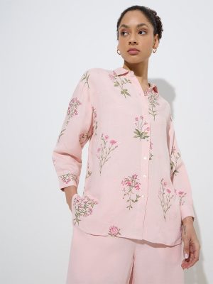 Zuba Pink Floral Straight Tunic