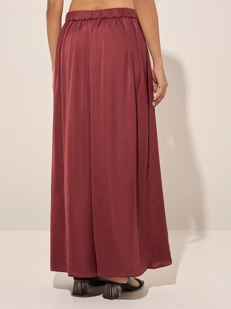 Vark Burgundy Palazzos - Image 2