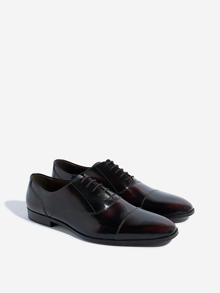 SOLEPLAY Burgundy Lace-Up Formal Shoes - Image 2