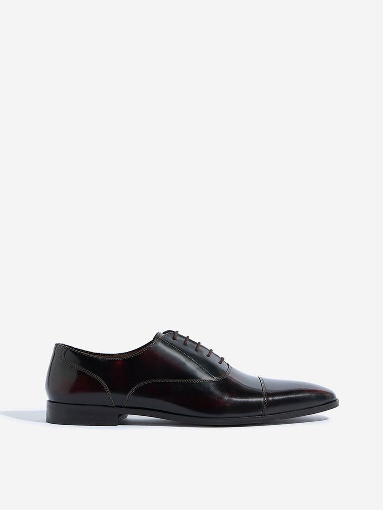 SOLEPLAY Burgundy Lace-Up Formal Shoes