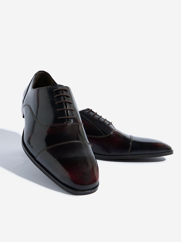 SOLEPLAY Burgundy Lace-Up Formal Shoes - Image 3