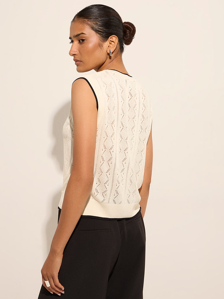 Wardrobe Off-White Knitted Top - Image 4