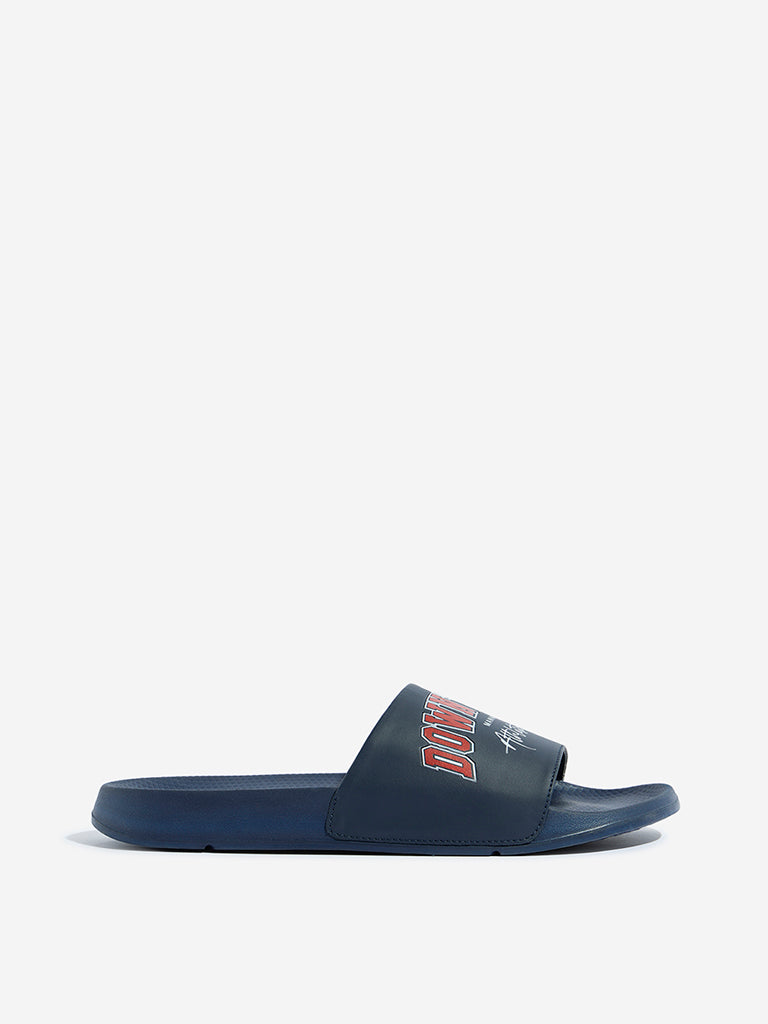 SOLEPLAY Navy Printed Slides