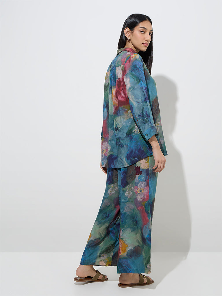 Utsa Multicolour Floral Printed Ethnic Tunic - Image 4