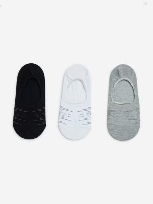 WES Lounge Black Printed Cotton-Blend Socks - Pack of 3