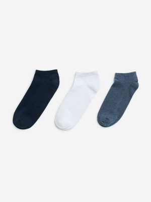 WES Lounge Multicolour Cotton-Blend Socks - Pack of 3
