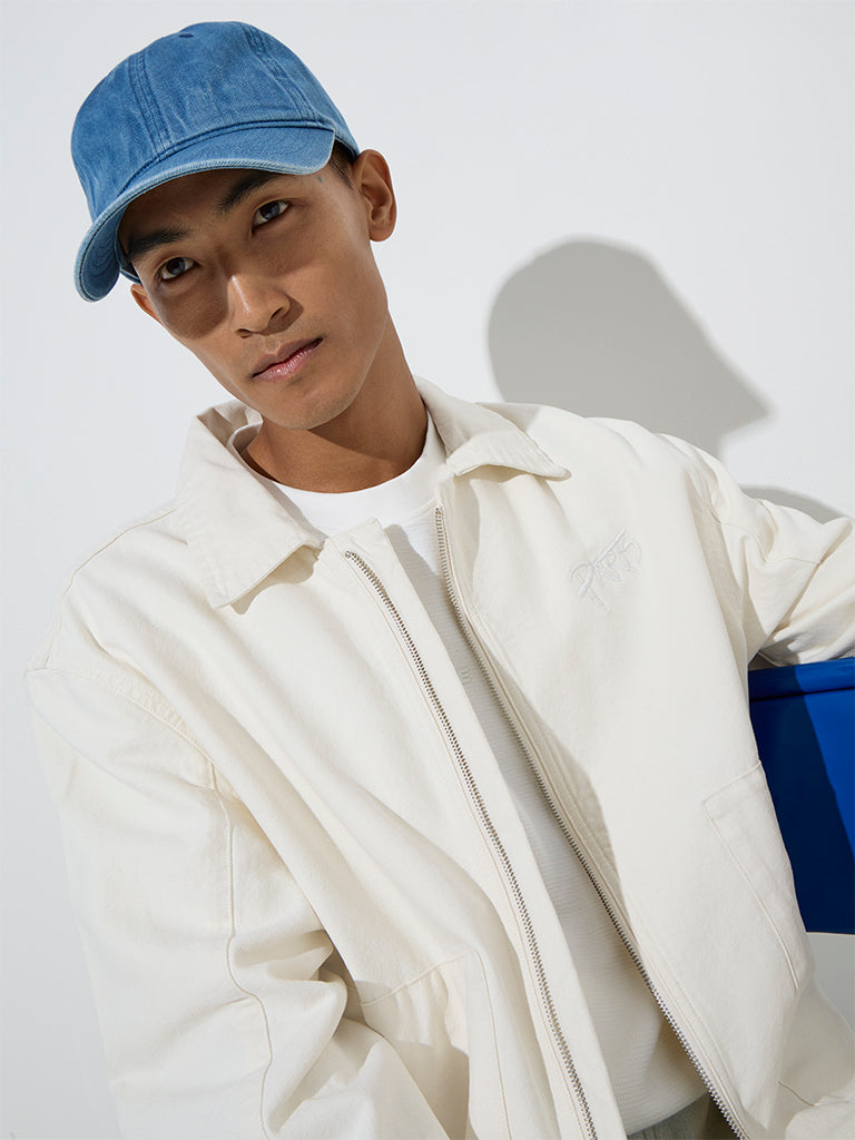 Nuon Off-White Relaxed-Fit Cotton Jacket - Image 2