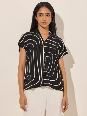 Wardrobe Black Abstract Design Top