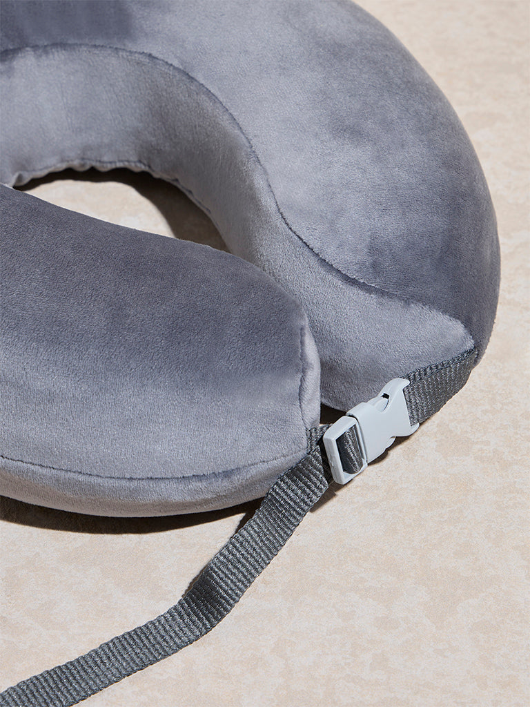 Westside Home Grey Travel Neck Pillow - Image 3