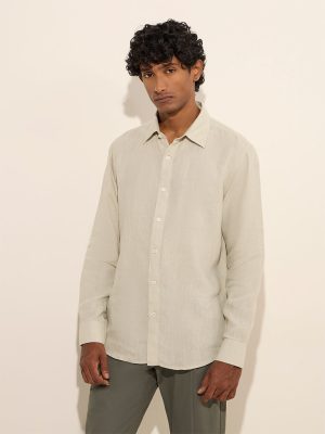 Ascot Sage Solid Relaxed-Fit Shirt