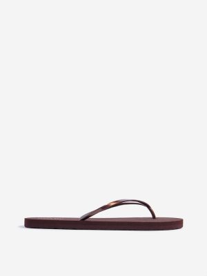 LUNA BLU Brown Minimalistic Flip-Flops