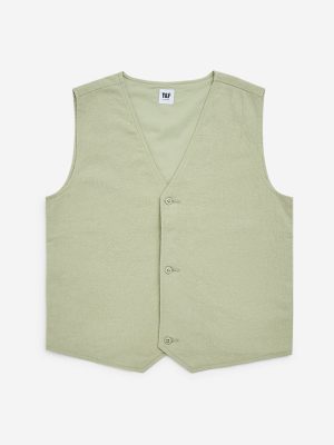 Y&F Kids Sage Cotton Waistcoat