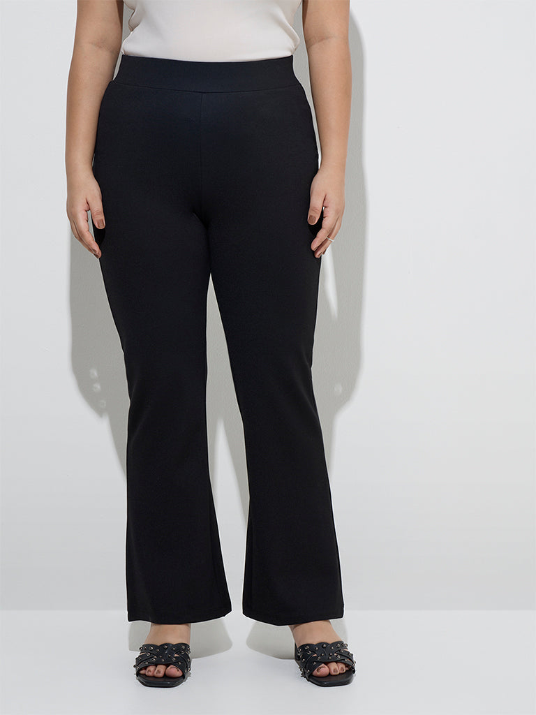 Gia Black High-Rise Bootcut Trousers - Image 3