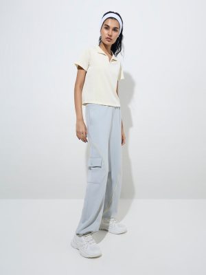 Studiofit Grey Cargo-Style High-Rise Track Pants