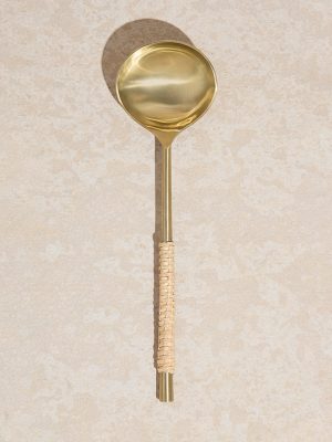 Westside Home Dull Gold Serving Spoon - Large