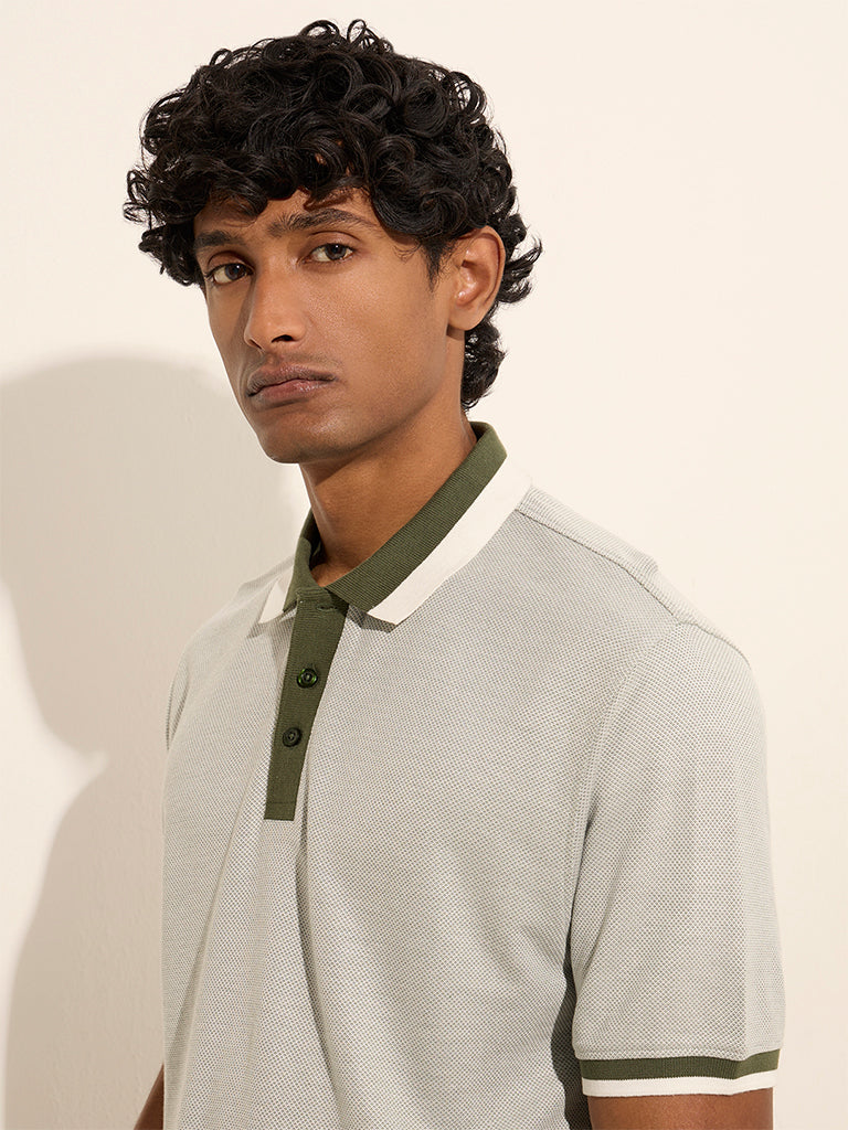 WES Casuals Sage Relaxed-Fit Polo T-Shirt - Image 3