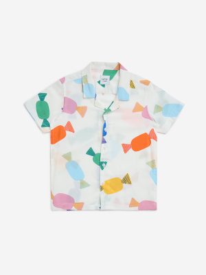 HOP Kids Off-White Candy-Printed Shirt