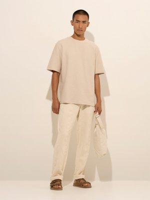 ETA Cream Relaxed-Fit Mid-Rise Cotton Chinos