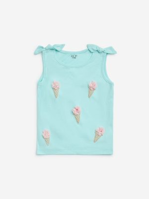 HOP Kids Mint Ice-Cream Design Cotton Top