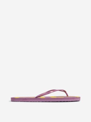 LUNA BLU Lilac Abstract Printed Flip-Flops