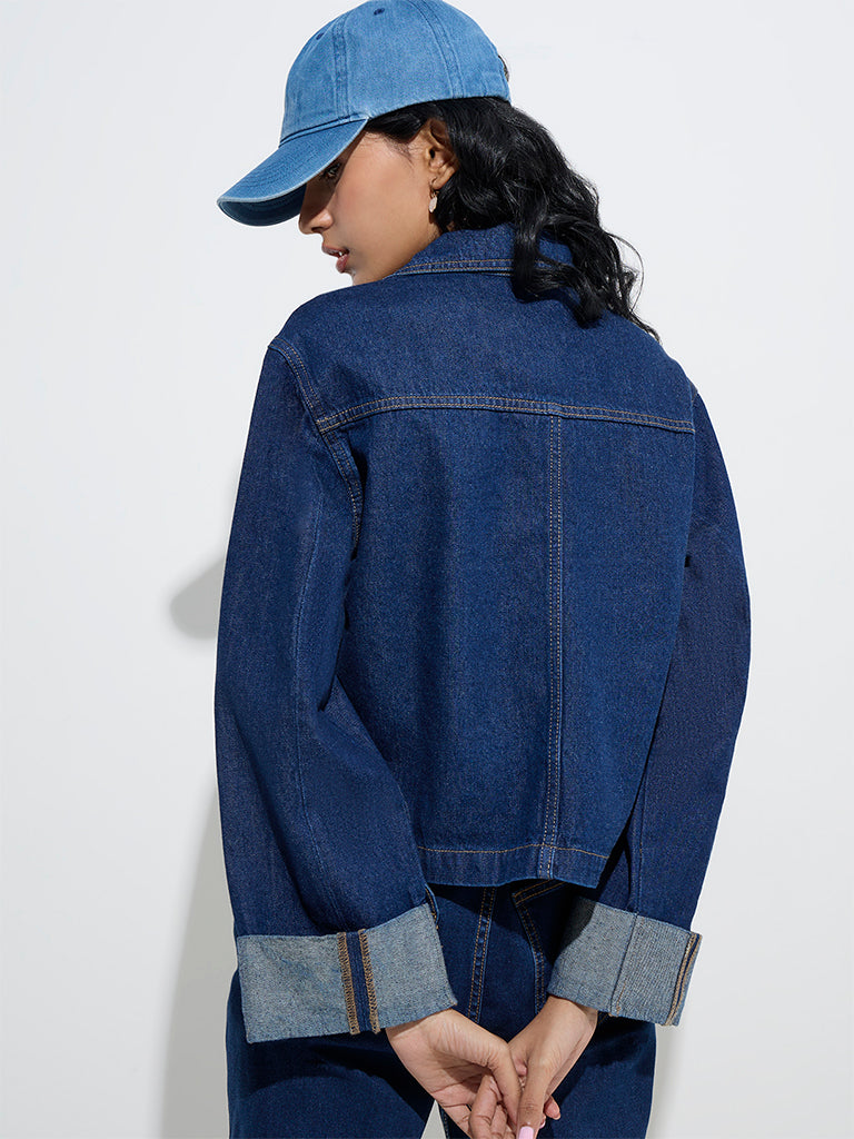 Nuon Dark Blue Denim Jacket - Image 4