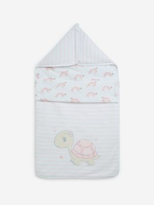 HOP Baby Pink Stripe Printed Cotton Sleeping Bag