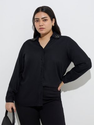 Gia Black Embellished Shirt