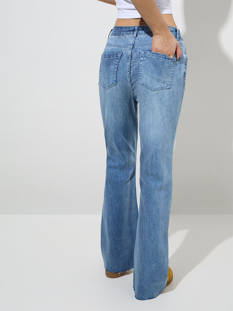 Nuon Blue Bootcut High-Rise Jeans - Image 4