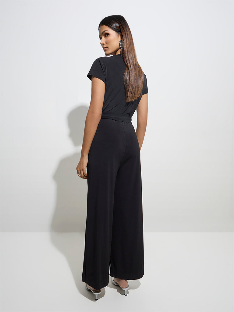 Wardrobe Solid Black Jumpsuit - Image 4