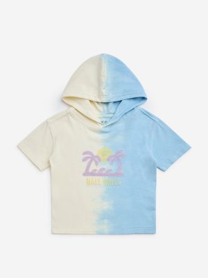 HOP Kids Blue Beach-Inspired Cotton Hoodie