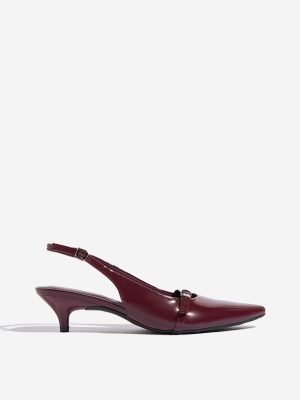 LUNA BLU Burgundy Slingback Mules