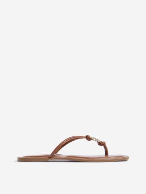 LUNA BLU Tan Metal-Detailed Slides