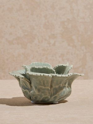 Westside Home Mint Ceramic Rose Decorative Object