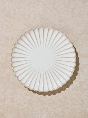 Westside Home White Scallop Design Side Plate