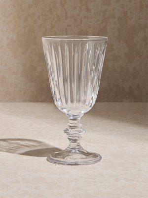 Westside Home Clear Ribbed-Textured Wine Glass