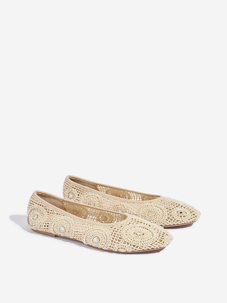 LUNA BLU Ivory Crochet Design Ballerina - Image 2