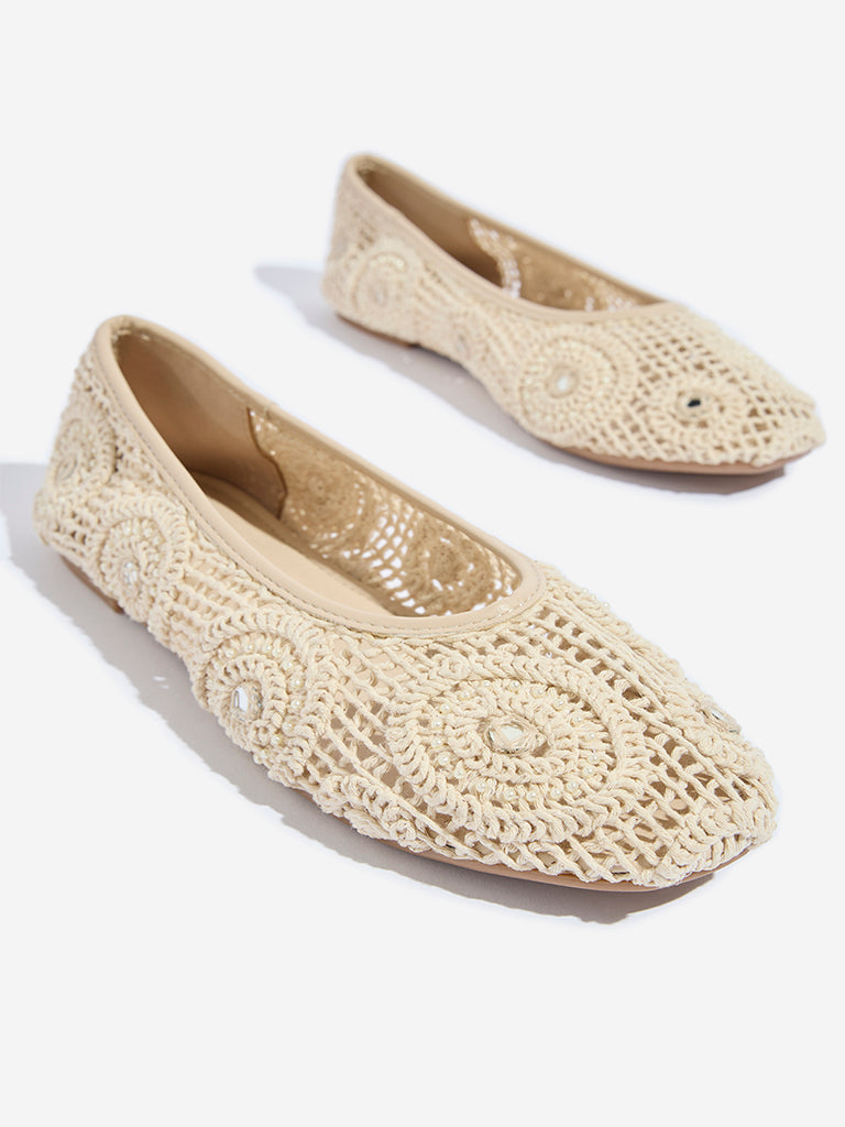 LUNA BLU Ivory Crochet Design Ballerina - Image 3