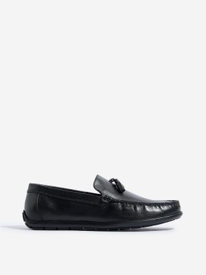 SOLEPLAY Black Tassel- Detailed Leather Loafers