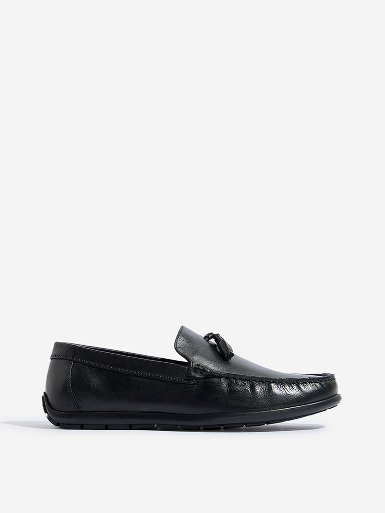 SOLEPLAY Black Tassel- Detailed Leather Loafers