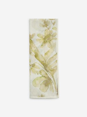 Zuba Green Floral Design Stole