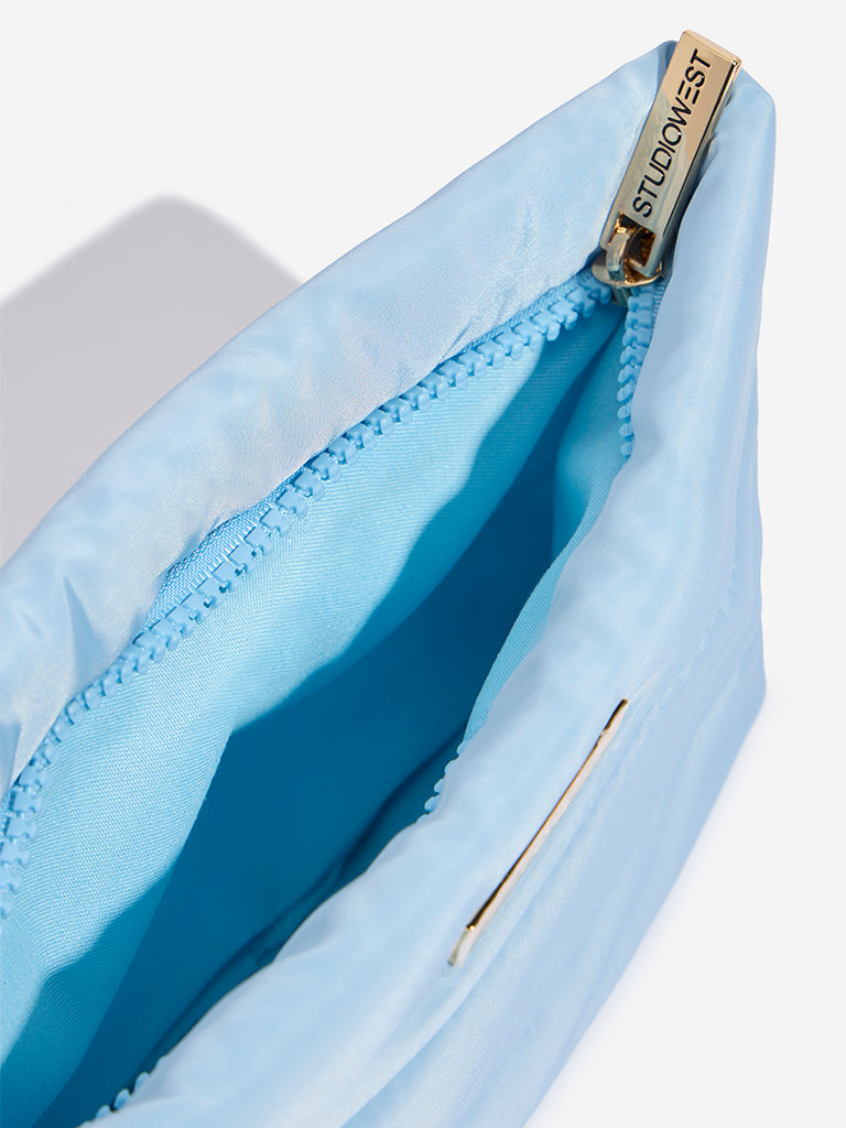 Studiowest Blue Quilted Makeup Pouch - Image 3