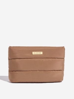 Studiowest Brown Quilted Makeup Pouch