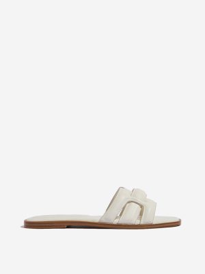 LUNA BLU White Multi-Strap Slides