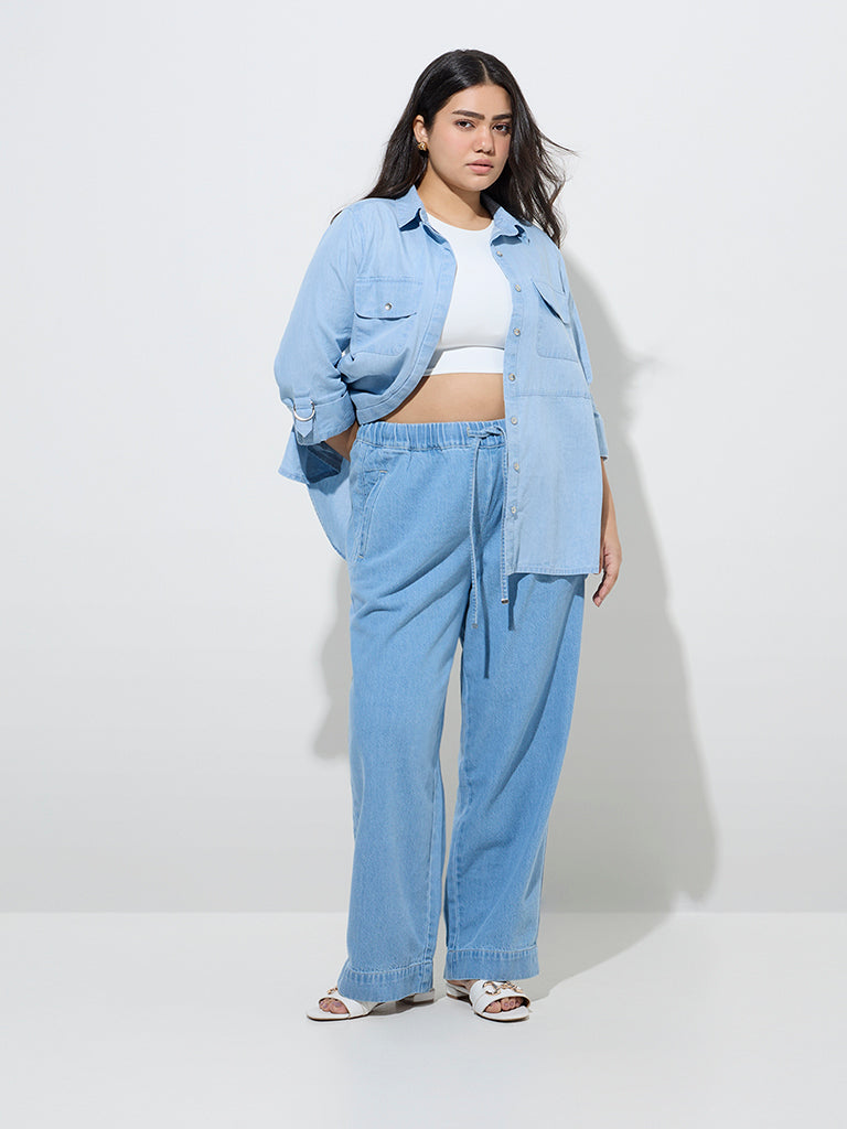 Gia Light Blue Denim Shirt - Image 3