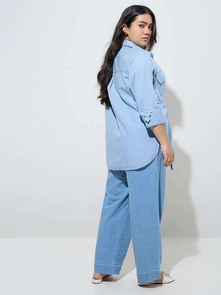 Gia Light Blue Denim Shirt - Image 4