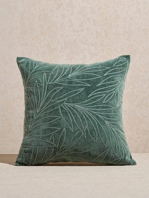 Westside Home Green Botanical Design Cushion Cover