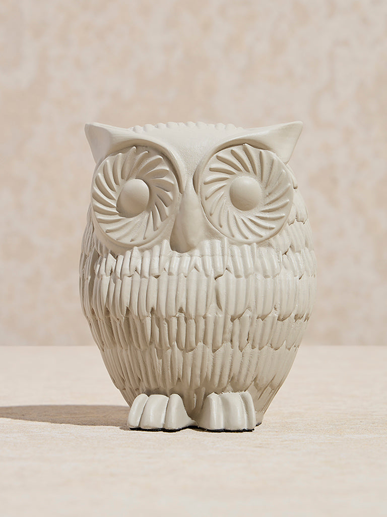 Westside Home Off-White Owl Showpiece - Small