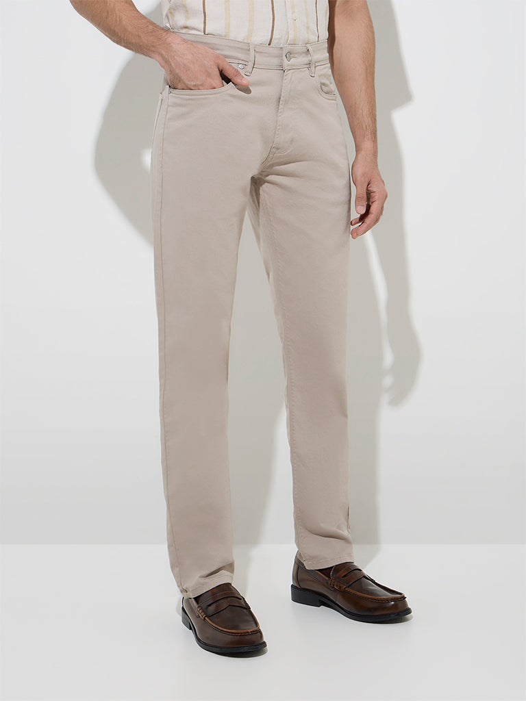 Ascot Taupe Relaxed-Fit Mid-Rise Jeans - Image 3
