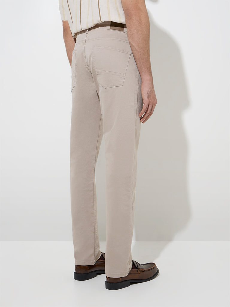 Ascot Taupe Relaxed-Fit Mid-Rise Jeans - Image 4